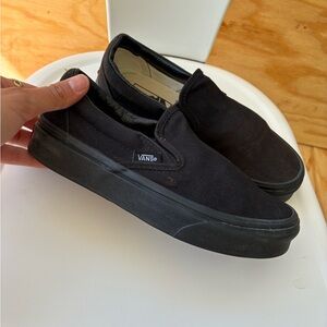 Vans Black Canvas Slip-Ons